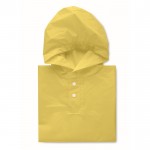 Impermeável para crianças em PEVA com capuz e botões de fecho cor amarelo