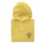 Impermeável para crianças em PEVA com capuz e botões de fecho cor amarelo vista principal