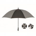 Guarda-chuva de pongee refletivo com abertura manual e cabo reto 30'' cor preto