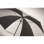 Guarda-chuva de pongee refletivo com abertura manual e cabo reto 30'' cor preto vista fotografia terceira vista