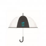 Guarda-chuva transparente com 1 painel de poliéster e cabo de borracha 23'' vista principal