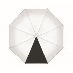 Guarda-chuva transparente com 1 painel de poliéster e cabo de borracha 23'' cor preto terceira vista