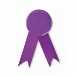 Laço metálico comemorativo de várias cores com clipe metálico cor violeta