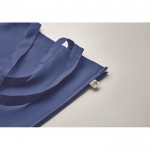 Saco de algodão orgânico de cores com alças longas e reforço 220 g/m2 cor azul real vista fotografia terceira vista
