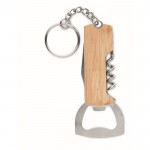 Porta-chaves com ferramentas múltiplas incluídas em estojo cor madeira