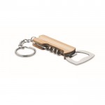 Porta-chaves com ferramentas múltiplas incluídas em estojo cor madeira quarta vista