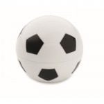 Bálsamo labial de ABS em forma de bola de futebol com sabor a baunilha SPF10 cor branco/preto segunda vista