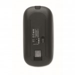 Rato sem fios de ABS com bateria recarregável USB e cabo incluído cor preto terceira vista