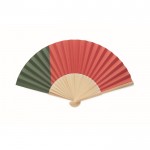Leque de bambu com design de diferentes bandeiras europeias cor multicolor