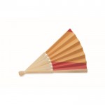 Leque de bambu com design de diferentes bandeiras europeias cor vermelho terceira vista