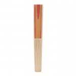Leque de bambu com design de diferentes bandeiras europeias cor vermelho quinta vista