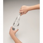 Escova de plástico de uso fácil para limpar garrafas cor cinzento vista fotografia quinta vista