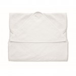 Toalha branca de algodão com capuz para bebê 300 g/m2 cor branco