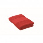 Toalha macia e absorvente de 100% algodão orgânico 360 g/m2 50x30 cor vermelho