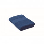 Toalha macia e absorvente de 100% algodão orgânico 360 g/m2 50x30 cor azul real