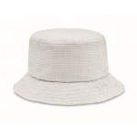 Chapéu de pescador de palha papel em diferentes cores cor branco