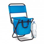Cadeira dobrável para exterior com geleira cor azul real segunda vista