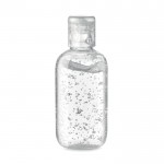 Gel de mãos em frasco transparente de 100 ml