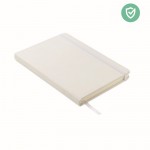 Caderno A5 com capa macia antibacteriana cor branco