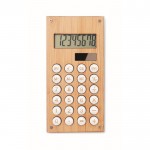 Calculadora personalizável com caixa em bambu cor madeira segunda vista