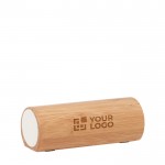 Coluna com caixa de bambu personalizável vista principal