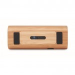 Coluna com caixa de bambu personalizável cor madeira quarta vista