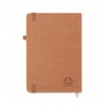 Caderno A5 personalizado com capa reciclada cor castanho terceira vista