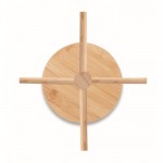 Suporte de bambu com 6 canecas para oferecer cor madeira quinta vista