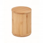 Caixa personalizada em bambu com 20 toalhitas cor madeira primeira vista