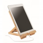 Suporte para tablet em bambu personalizável cor madeira primeira vista