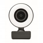 Webcam com microfone e anel luminoso cor preto quarta vista