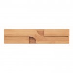 Suporte de mesa de bambu cor madeira quarta vista