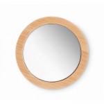 Espelho de maquilhagem de bambu cor madeira primeira vista