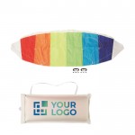 Asa de kite com desenho arco-íris vista principal