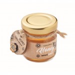 Frasco de mel personalizável cor madeira