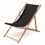 Cadeiras de praia de madeira cor preto