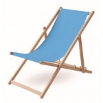 Cadeiras de praia de madeira cor turquesa
