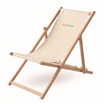 Cadeiras de praia de madeira cor bege vista principal