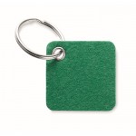 Porta-chaves de feltro RPET cor verde primeira vista