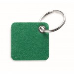 Porta-chaves de feltro RPET cor verde terceira vista