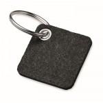 Porta-chaves de feltro RPET cor cinzento-escuro