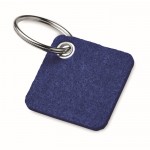 Porta-chaves de feltro RPET cor azul real