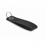 Porta-chaves retangular de feltro cor preto