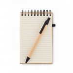 Caderno personalizado com caneta cor preto segunda vista