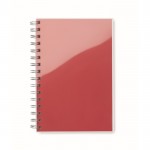 Cadernos reciclados personalizados cor vermelho