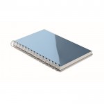Cadernos reciclados personalizados cor azul real primeira vista