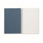 Cadernos reciclados personalizados cor azul real terceira vista