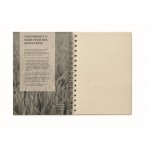 Caderno com papel feito de erva cor bege quarta vista