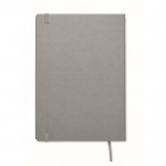 Caderno com papel reciclado folhas pautadas cor cinzento segunda vista