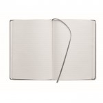 Caderno com papel reciclado folhas pautadas cor cinzento quarta vista
